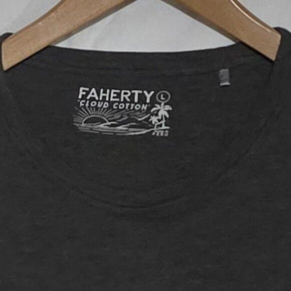 Faherty Cloud Cotton LS Crewneck - Gray - Sz. L* - Picture 2 of 3
